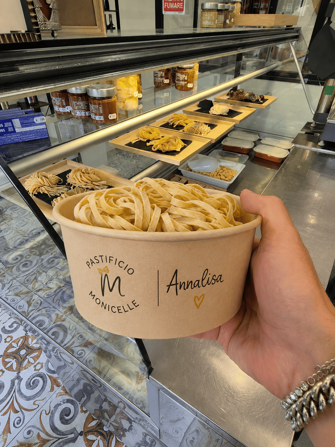 Vaschetta d'asporto Pastificio Le Monicelle